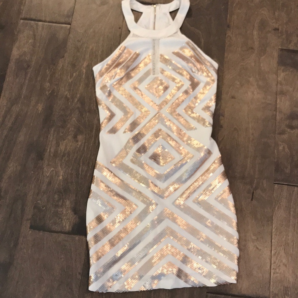 White Sequin Dress - Picture 3 of 5